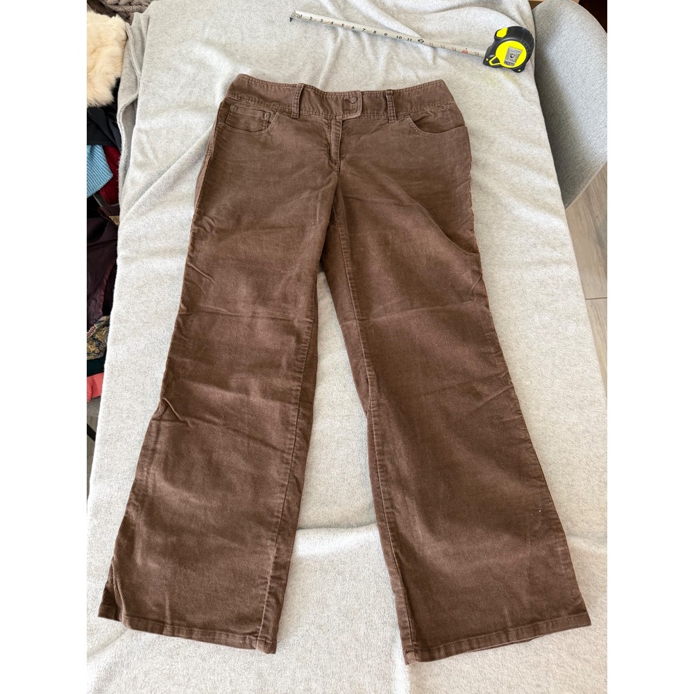 Y2K Victoria's Secret London Jean Corduroy Pants 14 Marisa Fit Brown Bootcut